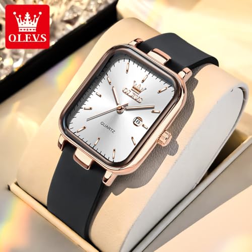 Image of OLEVS Watch for Women Silicone Band Waterproof Luminous Wristwatch Minimalist Fashion