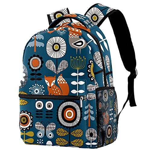 Sac d'école durable au motif papillon et fleurs - Qualité supérieure pour étudiant