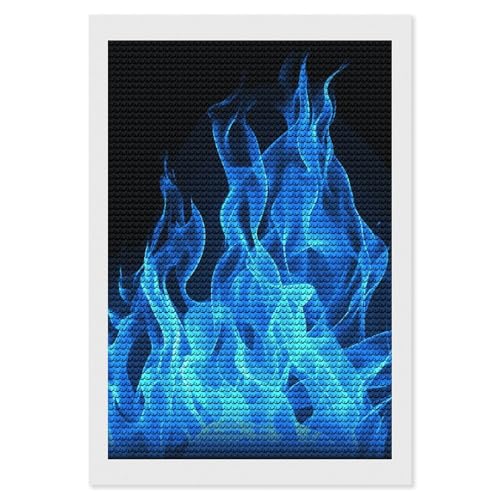 Peinture diamant flamme bleue kit complet pour surmonter le stress et décorer