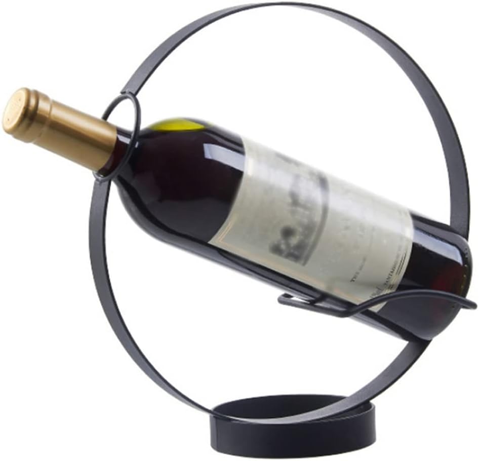 European Retro Wrought Iron Round Wine Rack Cabinet Entrance Decoration Holders Barware