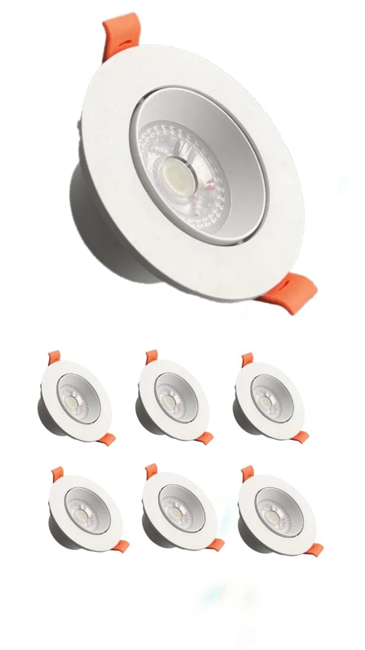 LED Recessed Ceiling Spot Lights, 7W Downlight, Adjustable, Ultra Slim, 240V, Color Changing, White/Warm White/Cool White, 4 Pack, for Kitchen, Bedroom, Living Room, Modern Style