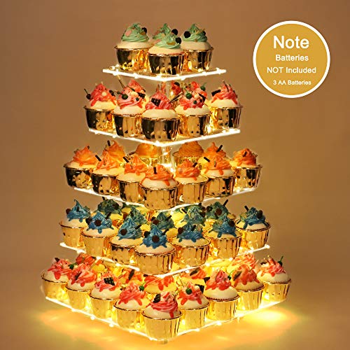 YestBuy Cupcake Stand - Premium Cupcake Holder - Acrylic Cupcake Tower Display
