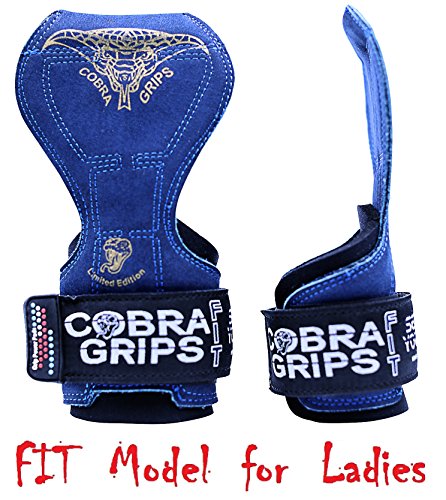 Image of Cobra Grips Weight Lifting Gloves with Adjustable Neoprene Padded Wrist Wraps - Heavy Duty Alternative to Power Lifting Hooks for Deadlifts