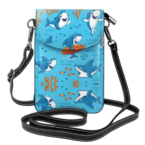 Petit sac à bandoulière femme cuir végétalien léger motif baleine marine