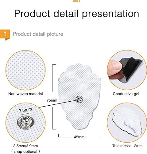 Image of AGAM Digital Therapy Machine Electrodes (Palm Shape) - Strong Adhesive Gel, Universal Replacement Pads for Muscle Pain Relief, Reusable TENS Unit Electrode Pads (Pack-16)