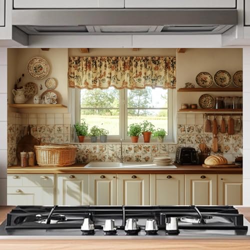 Nuxovilar Peel and Stick Backsplash Country Floral Pattern, Peel and