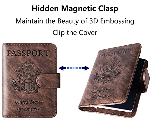 Image of Airtag Passport Holder for Travel Essentials, Passport Cover, Rfid Wallet | Travel Wallet, Leather, Passport Case, Travel Accessories, Vacation Luggage Must Haves, for Men Women