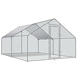 Large Metal Chicken Coop Round Top Upgrade...