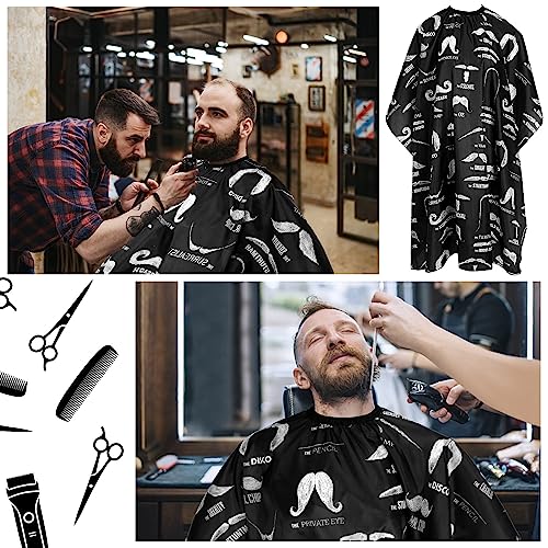 Image of FEBSNOW Barber Cape Professional Hair Cutting Cape with Neck Duster Brush