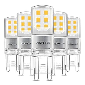 Lepro 2,6 W G9 LED-lamp 320 lumen, flikkert niet, 2700 K warm wit G9 LED-lamp vervanging 30 W G9 halogeenlamp, 300 ° stralingshoek, niet dimbaar, pak van 5