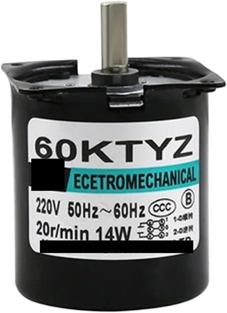 Synchronous Motor AC 60KTYZ Eccentric Output Shaft 220V 14W Permanent Magnet Gear Forward and Reverse(220V60rpm)