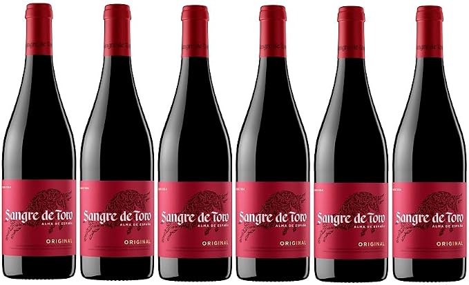 Sangre de Toro Vino Tinto - Pack 6 Botellas (75 cl cada una)