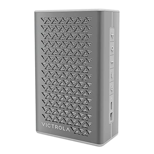Image of Victrola Music Edition 1 - Portable Bluetooth Speaker, IP67 Water and Dust Resistant, 12 Hour Battery Life, Multi-Speaker Pairing, Premium Sound and Passive Bass Radiator, USB-C Charging (Silver)