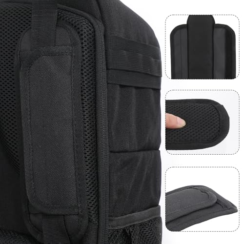 Image of 2 Pack Backpack Strap Pads Removable Shoulder Strap Pad Extra Thick Black Shoulder Strap Cushion Universal Replacement Shoulder Pad for Shoulder Bags Guitar Strap Duffle Bag Strap