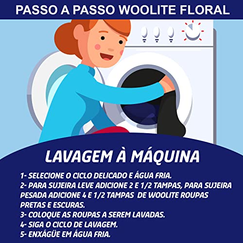 Woolite Lava Roupas Para Roupas Escuras Floral 450Ml