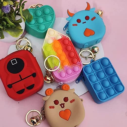 TERA 13 Pouch for Girls (1 Pcs) Cute Design Bag for Kids, Pop It Pouch Bag for Girls, Cartoon Shape Bag for Kids, Return Gifts for Kids,Birthday Party (B09N1W8HP4) Amazon Price History, Amazon Price Tracker