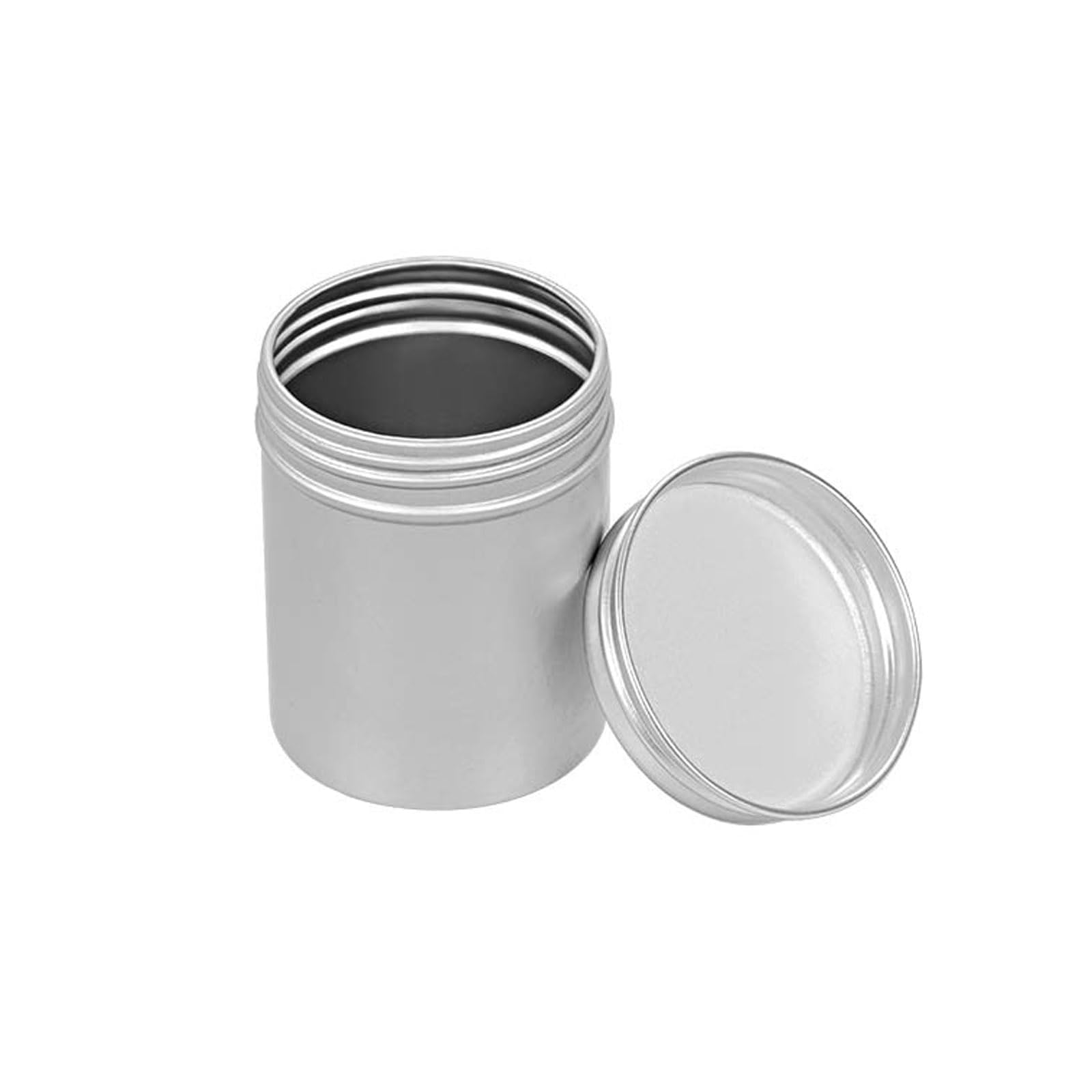 TOP-VIGOR 80ml Round Aluminum Cans Tin Can, Cosmetic Sample Storage Jars Slip Slide Containers