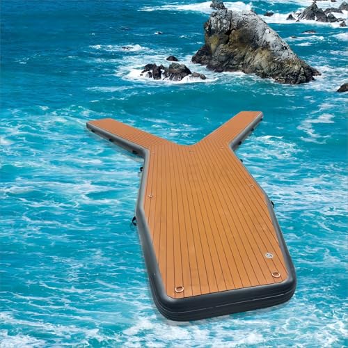 AIRMAT FACTORY 20FT Inflatable Y-Shaped Dock Platform for Jet Skis, Boats & Yachts &ndash; Durable...