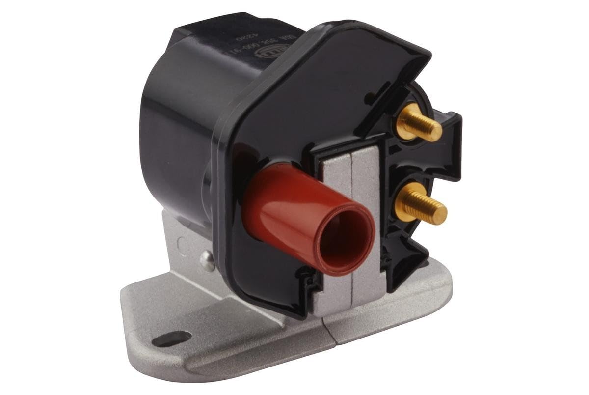 HELLA 5DA 358 000-911 Ignition Coil - 12V - 2-pin connector - Ignition coil to distributor - Bolted