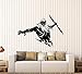 keletop Vinyle Sticker Famille Décoration Garçon Chambre Mur Autocollant Zeus Mythologie Grecque Antique Dieu Foudre Autocollant Mural 59x42 cm