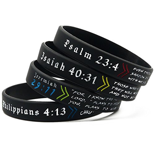 Inkstone Silicone Rubber Wristbands Popular Bible Verses Import - Main Image