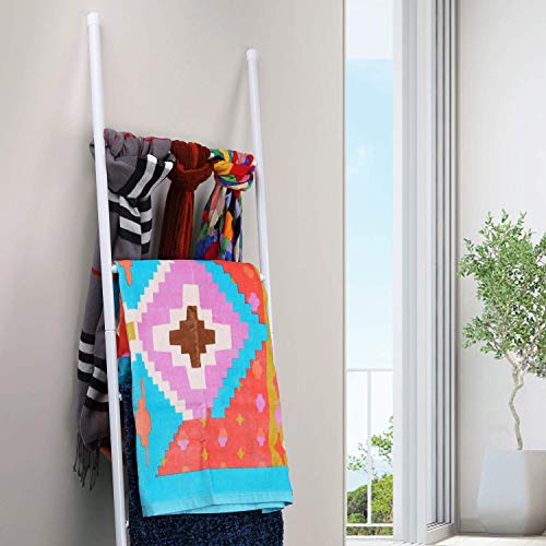 Toallero de metal blanco con diseño minimalista para accesorios del hogar 6