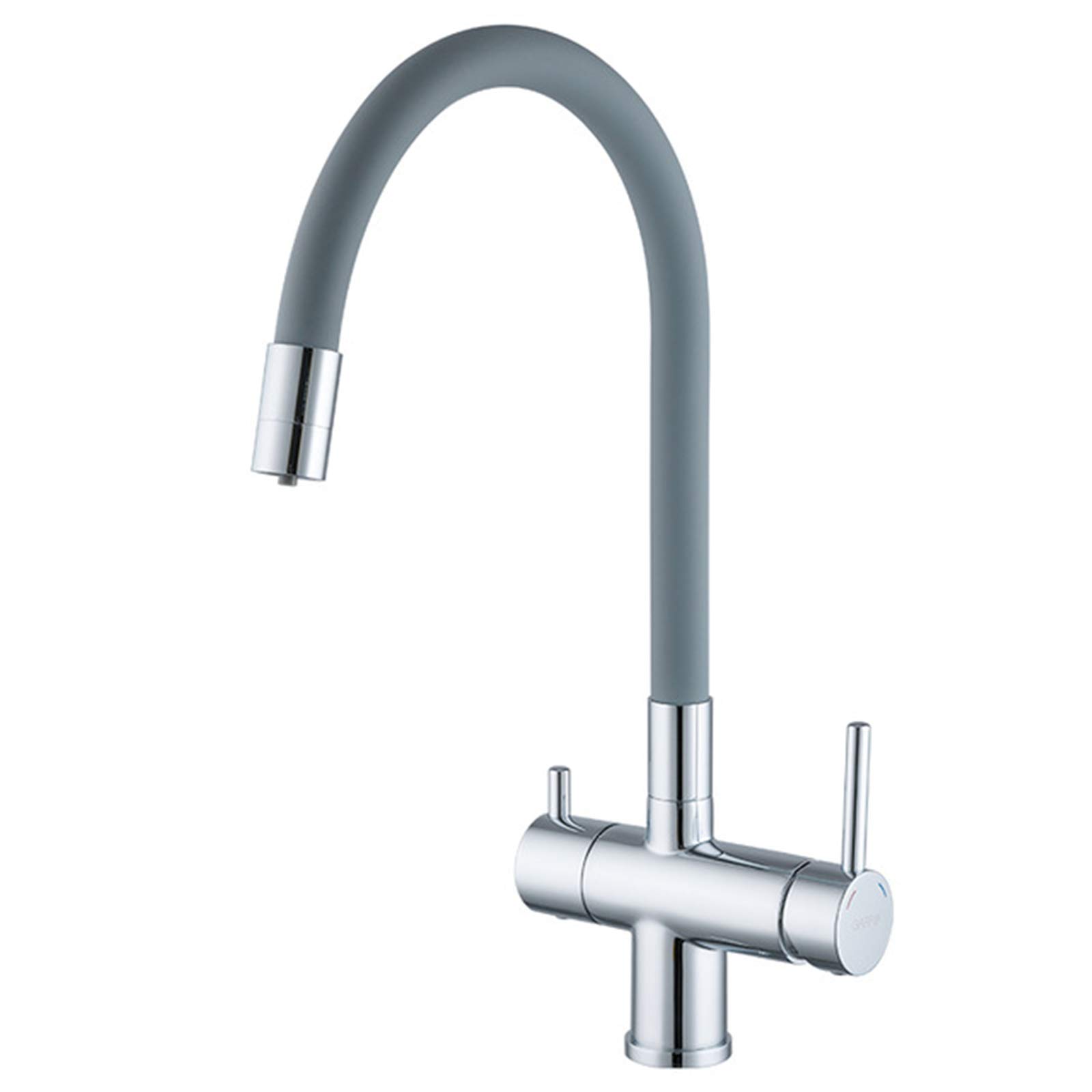 Robinet de cuisine avec filtre de nez en gel de silice et double sortie