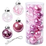 Fácil de usar: adoptamos una artesanía innovadora al rellenar el adorno de bola transparente con estrellas, purpurina y perlas. Las bolas de decoración navideña se pueden reutilizar y almacenar después de limpiarlas.