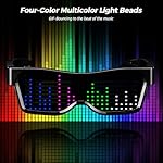 Gelrova Customizable LED Glasses with App Control, Light Up Fixed Multi-Color Display & Equalizer, Comfortable Fit for Parties, Cosplay, Festivals Custume - Image 5