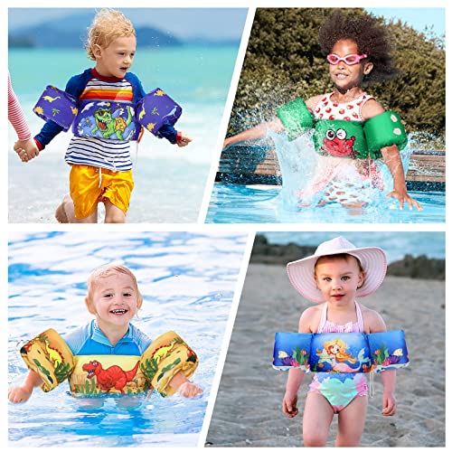 image for MoKo Swim Arm Band for Kids 20-50lbs, Toddler Swim Vest Cute Cartoon S
