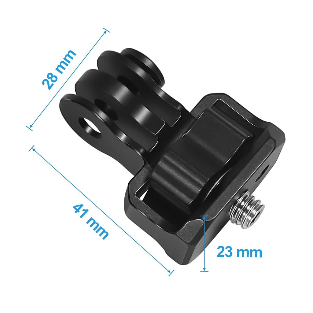 FEICHAO Adaptador Universal De Montaje Para Cámara De Acción De 1/4 De Pulgada A Tres Tarjetas/dos Tarjetas (adaptador De Ranura De 2 Tarjetas, Negro