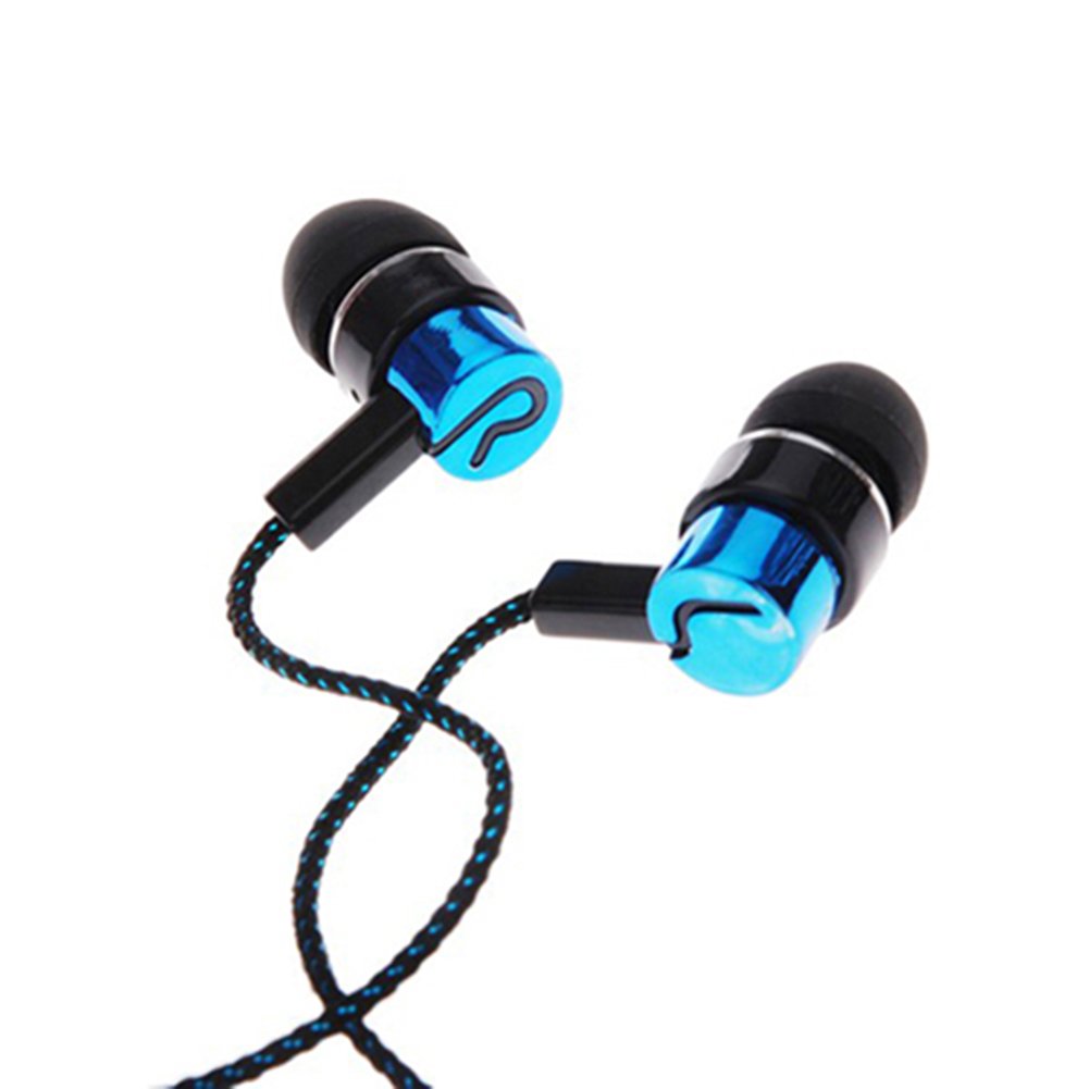 Gemini_mall® Noise Isolating in Ear Headphones Stereo Earphones for iPhone, iPad, iPod, Samsung Smartphones and Tablets (Blue)