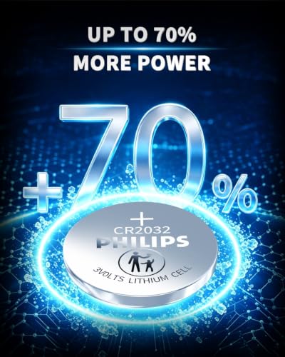 PHILIPS CR2032 Battery (5 Pack), 3V Lithium Coin Cell Battery Long-Lasting, Leak-Free, CR 2032 Batteries for Key Fob, Watches, Small Electronic Devices - image 3