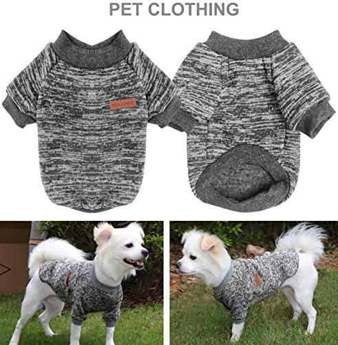 HuaLiSiJi Hundepullover Kleine Hunde Chihuahua Kleidung Welpen Hunde Hoodie, Warm und Leicht, Mit Einer Weichen Textur, Elastizität Leicht zu Tragen (Pink+Grey, XS)