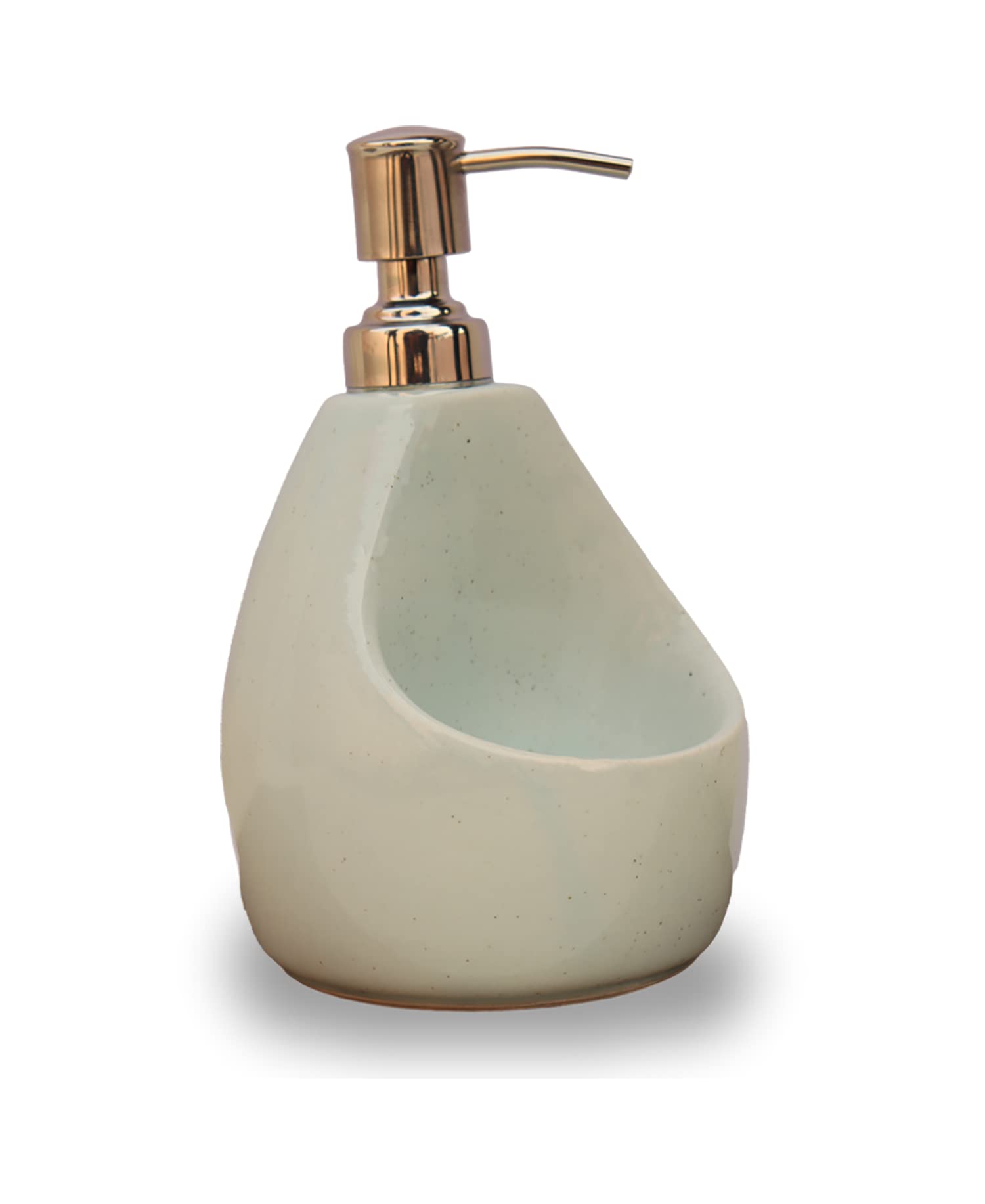 Four Square Kitchen Dispenser with Scrub Holder for Liquid Dishwasher (Blue)