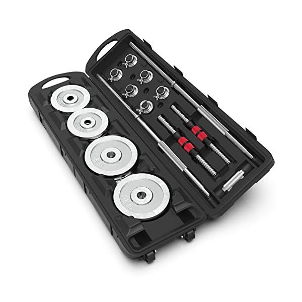 Synergee 50KG Adjustable Dumbbell & Barbell Set