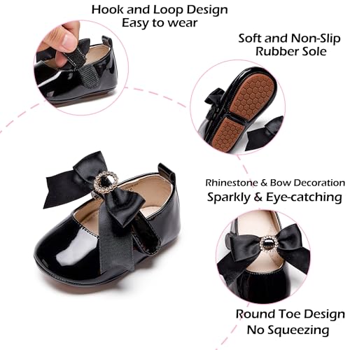 Image of PHIRAMIN Toddler Girl Mary Jane Dress Shoes-Little Girl School Uniform Shoes for Wedding Party