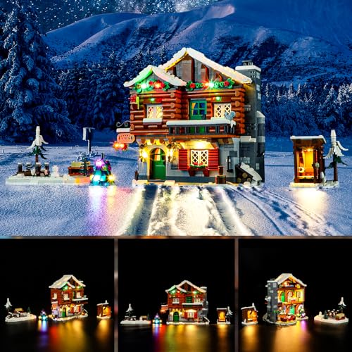 YEABRICKS LED Light for Lego-10325 Icons Alpine Lodge Building Blocks Model (Lego Set NOT Included), Ice, 17 cm x 12 cm x 5 cm - Image 3