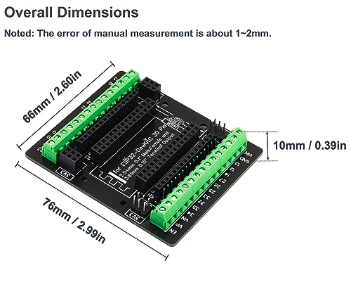 Image of for ESP32 Breakout Board 30 Pins GPIO 1 into 3 Expansion Board 3.81mm 0.15 inch Terminal Blocks for ESP32 Module ESP-WROOM-32 ESP32-DevKitC