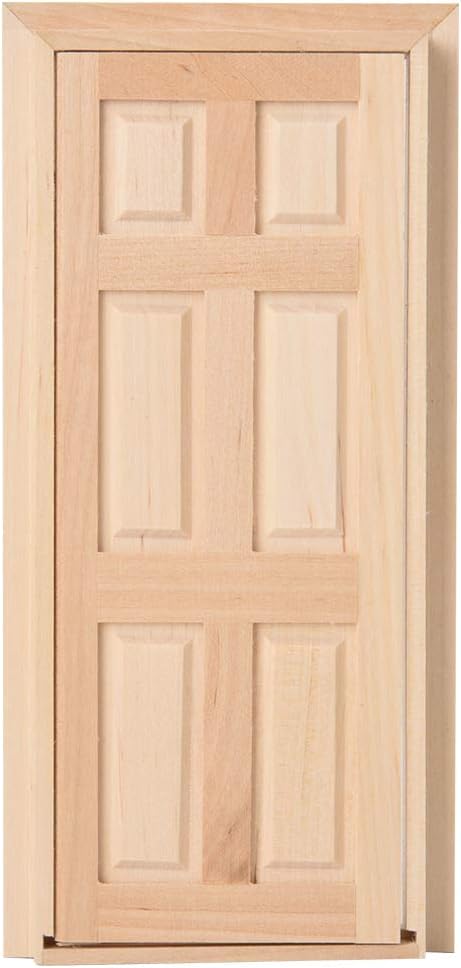 Mini Dollhouse Door, Decorative Wooden 1:12 Dollhouse Door Miniature for Children Day Gift for Birthday Gift