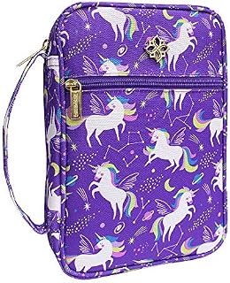 Inspring Bible Cover Case/Book Cover for Kids with Handle and Pocket fits NIV