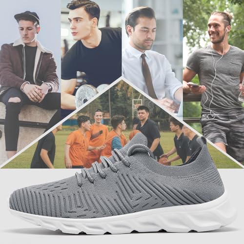 Image of Running Shoes for Men Non Slip Tennis Gym Sneakers Lightweight Breathable Mesh Athletic Shoe Comfortable Casual Workout Walking Shoe for Outdoor Travel Work and Daily Use