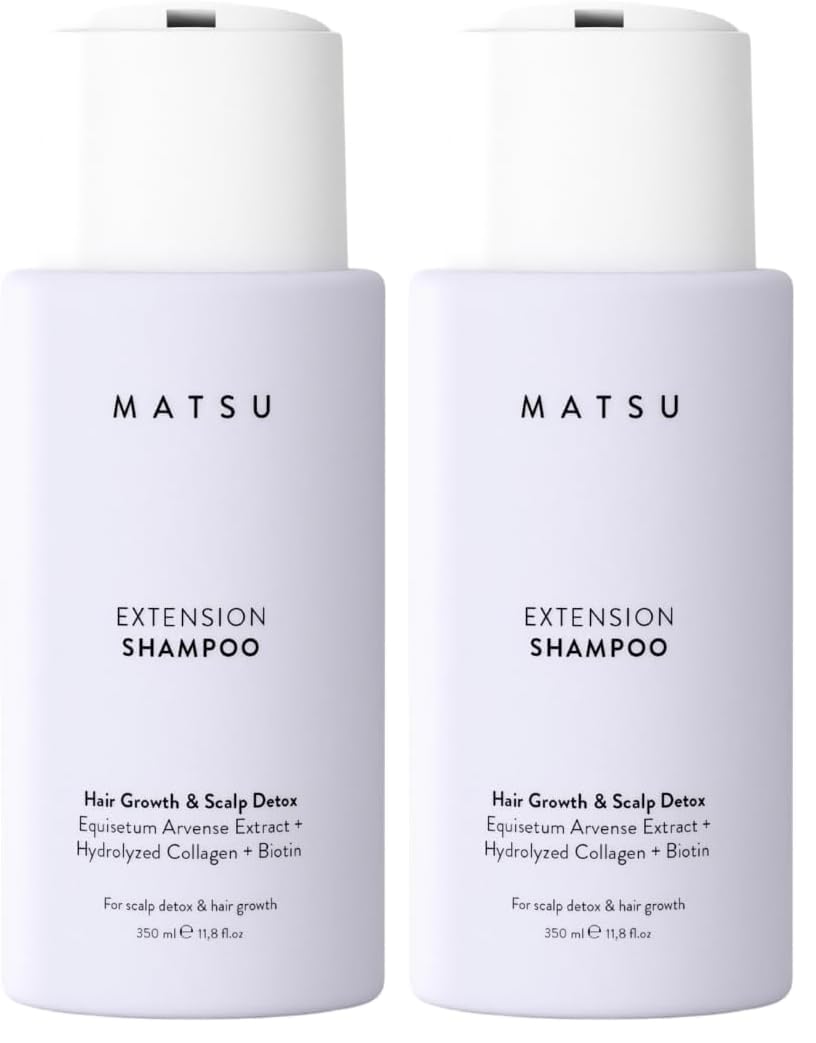 Matsu Professional Extension, Hızlı Uzamaya Yardımcı Saç Derisi Bakım Şampuanı, 350 Ml (2 paketi)