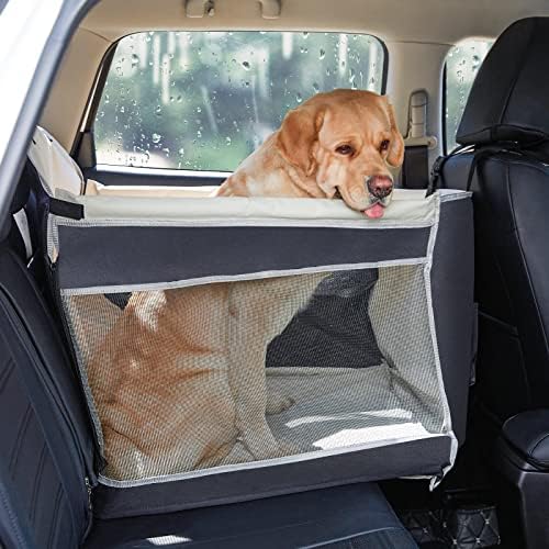 Dog Car Seat, Travel Pet Booster Waterproof Portable for Large Medium Small Dogs with Storage Pocket