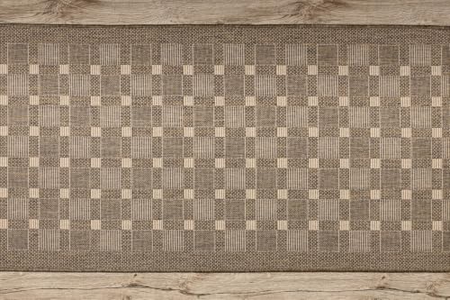 Alfombra beige SISAL SION 6052 de 100 x 210 cm para comedor 7