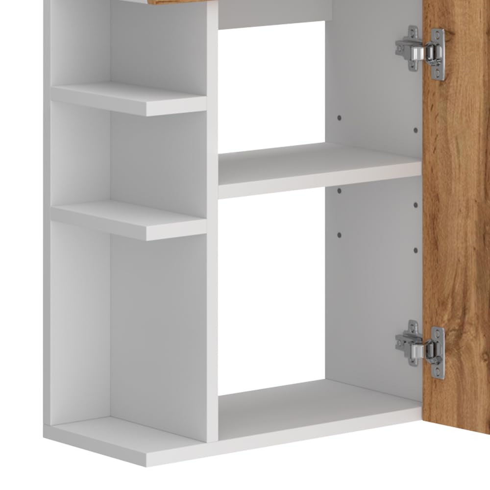 Vicco Set mobili bagno Amadeo, Rovere dorato, 50 cm, composto da mobile sottolavabo e lavabo