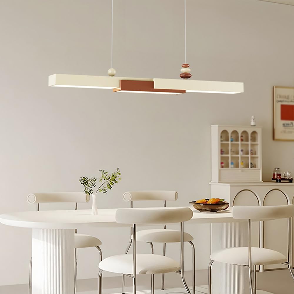 Lampa wisząca z długą listwą, biała metalowa lampa wisząca z akrylowym kloszem, ultracienkie lampy wiszące do jadalni, nowoczesna lampa LED Chaner - 27 W, minimalistyczne lampy sufitowe LWX