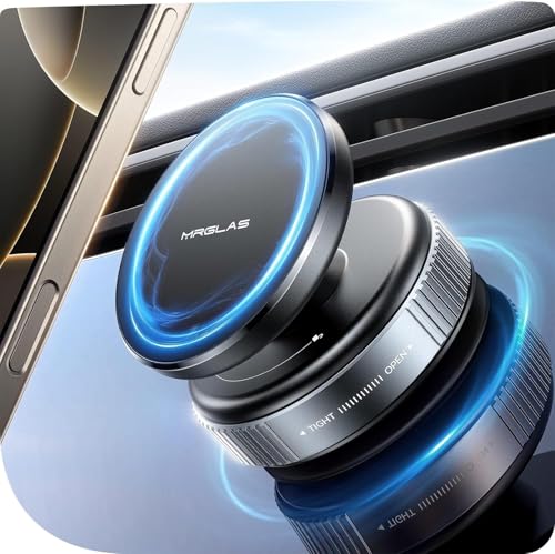 Image of MRGLAS Upgraded 360 Adjustable Vacuum Magnetic Phone Holder Stand