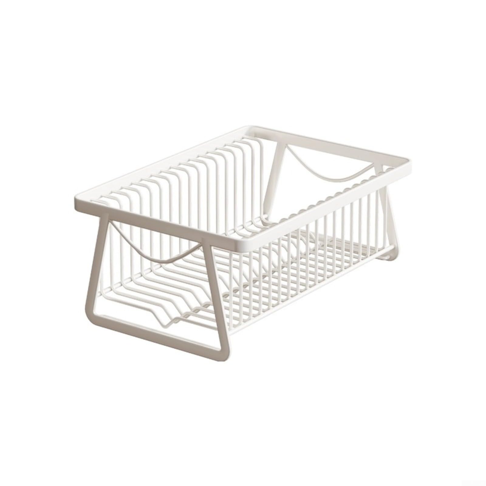 Égouttoir à vaisselle en fer blanc avec plateau, égouttoir antirouille pour assiettes et ustensiles, organiseur de rangement robuste, 33,5 x 23 x 14 cm