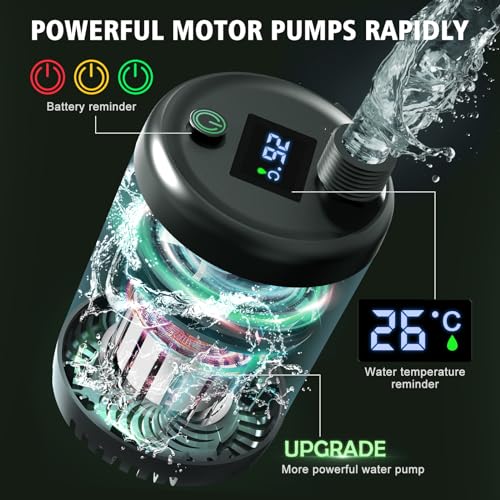 Portable-Camping-Shower7800mAh-Long-Battery-Life-Shower-Pump-Kit-With-Digital-DisplaySuitable-For-Camping-ShowerTents-ShowerOutdoor-Shower-And-Pet-CleaningTravel-Essentials